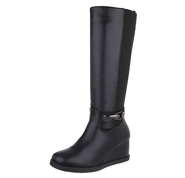 Ital-Design Damen Elegant Keilstiefel (88843428) Keilabsatz/Wedge Stiefel i günstig online kaufen