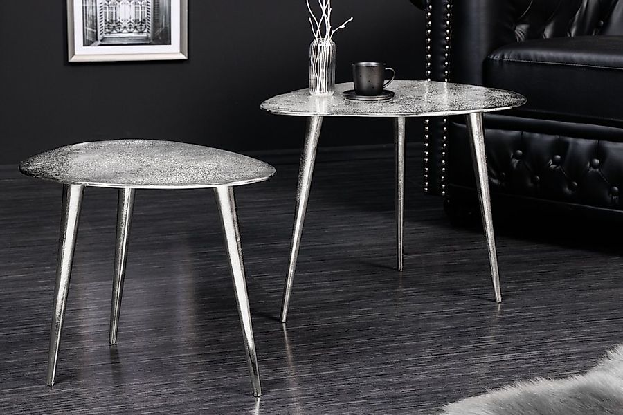 riess-ambiente Couchtisch ELEMENTS 50cm silber (Set, 2-St), Wohnzimmer · Me günstig online kaufen