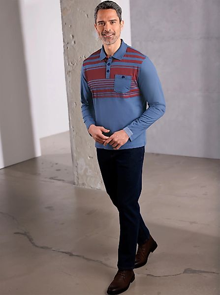 Classic Poloshirt "Langarm-Poloshirt" 1 Stk. tlg. günstig online kaufen