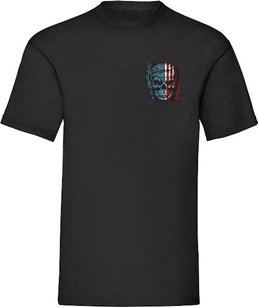 Banco T-Shirt Herren USA Totenkopf (39) mit Druck und 100% Baumwolle Hochwe günstig online kaufen