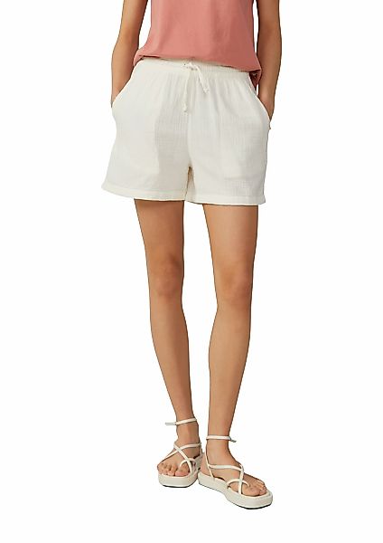 QS Shorts, Sommerhose im Crinkle-Look und mit Bindeband günstig online kaufen