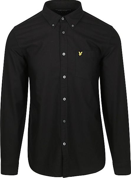 Lyle & Scott Shirt Plain Oxford schwarz - Größe M günstig online kaufen