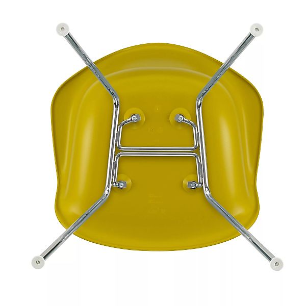 Vitra - Eames Plastic Armchair DAX verchromt - senfgelb/Sitzschale Polyprop günstig online kaufen