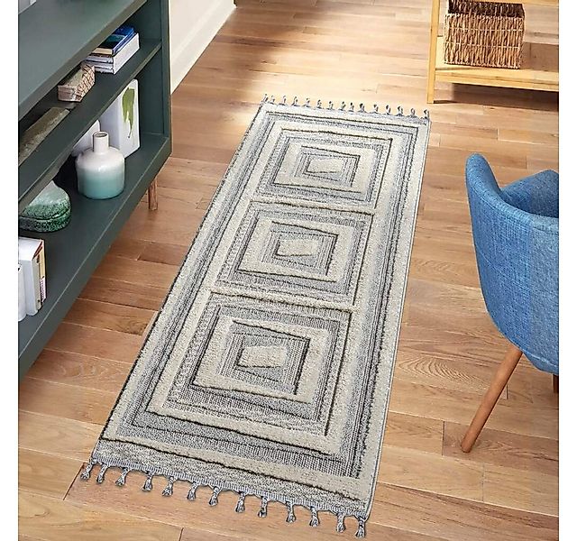Carpet City Hochflor-Teppich VALENCIA 940, rechteckig, Höhe: 20 mm, Läufer, günstig online kaufen