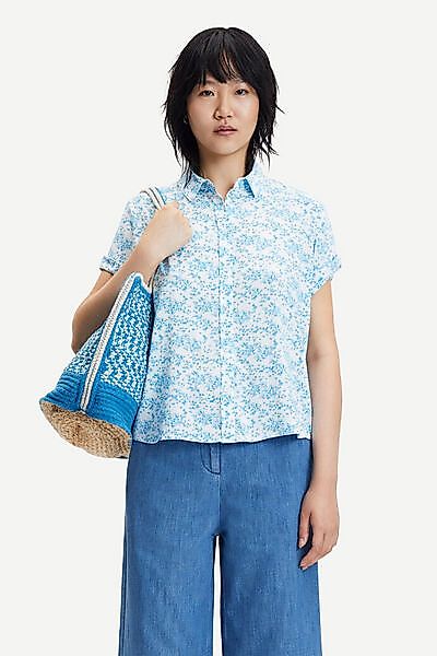 Kurzärmelige Hemdbluse - Majan Ss Shirt Aop - Aus Ecovero günstig online kaufen