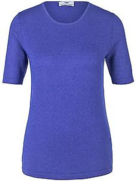 Rundhals-Pullover aus Seide Kaschmir Peter Hahn lila günstig online kaufen