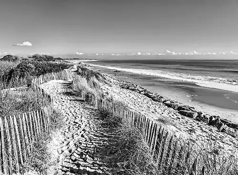 Papermoon Fototapete »Strand Schwarz & Weiß« günstig online kaufen