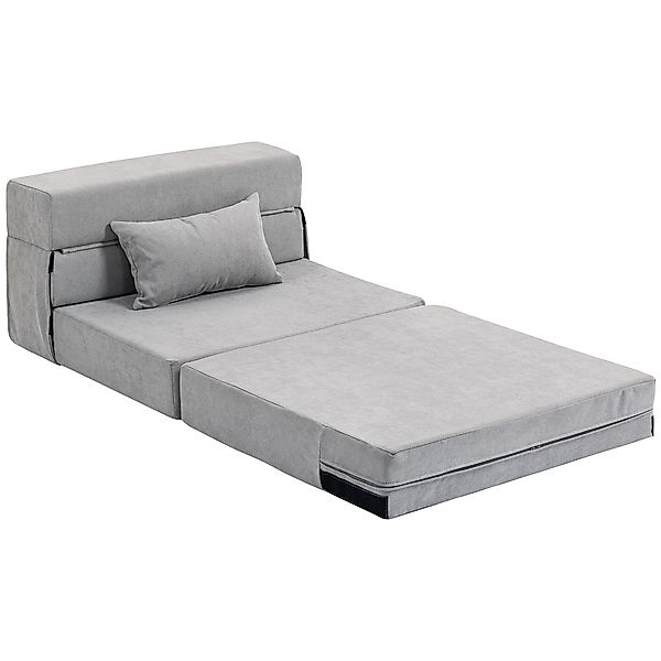 HOMCOM 3 in 1 Schlafsessel, klappbares Schlafsofa mit Bettfunktion, Lendenk günstig online kaufen
