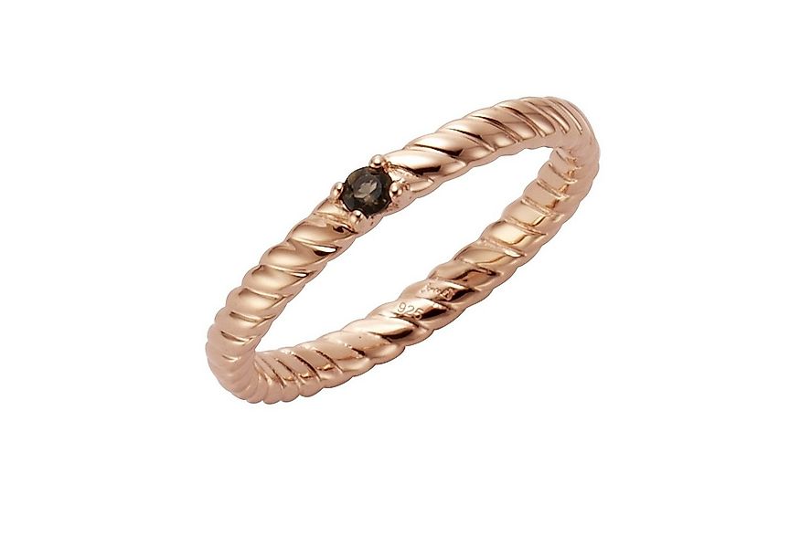 Jamelli Fingerring 925/- Sterling Silber rotverg. mit Rauchquarz günstig online kaufen
