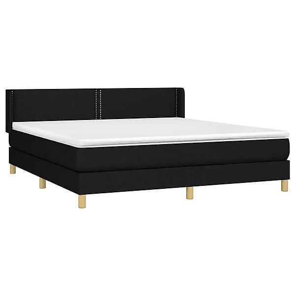 vidaXL Boxspringbett mit Matratze Schwarz 180x200 cm Stoff 3130211 günstig online kaufen