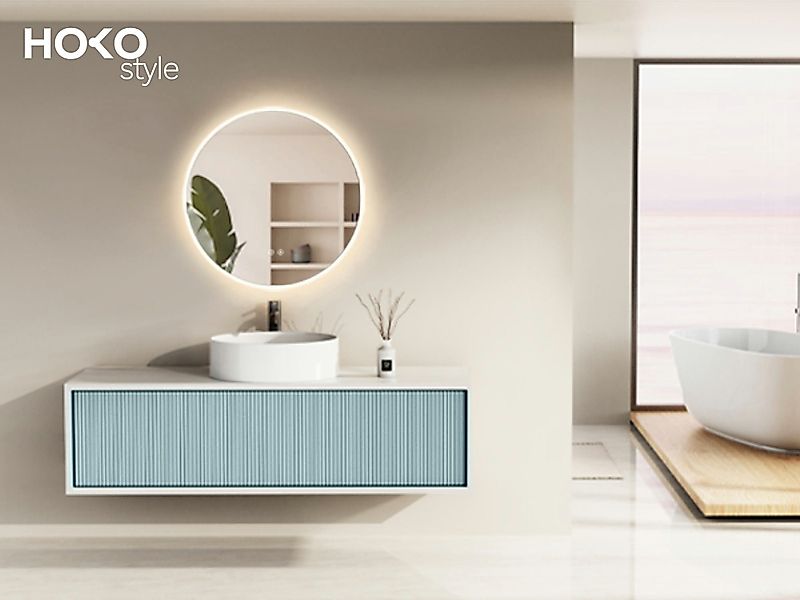 HOKO Badspiegel mit beleuchtung rund Anti-fog günstig online kaufen