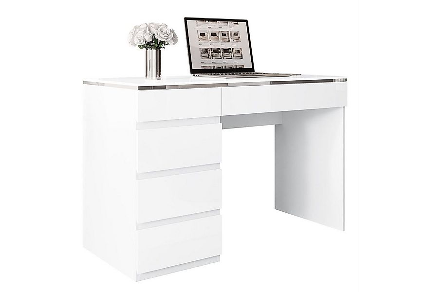 Lookway Schreibtisch AURORA SILVER mit Schubladen, Breite: 120 cm günstig online kaufen