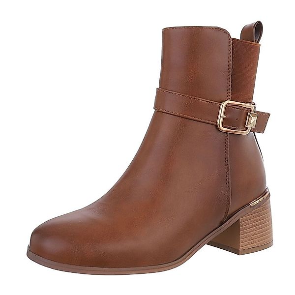 Ital-Design Damen Elegant Stiefelette (87214617) Blockabsatz günstig online kaufen