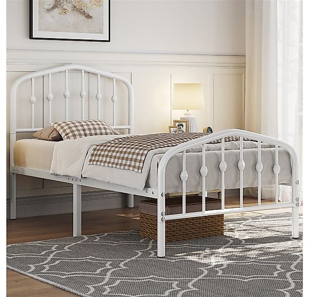 Yaheetech Metallbett 90-160cm (B), Bettrahmen Vintage Bettgestell mit krone günstig online kaufen