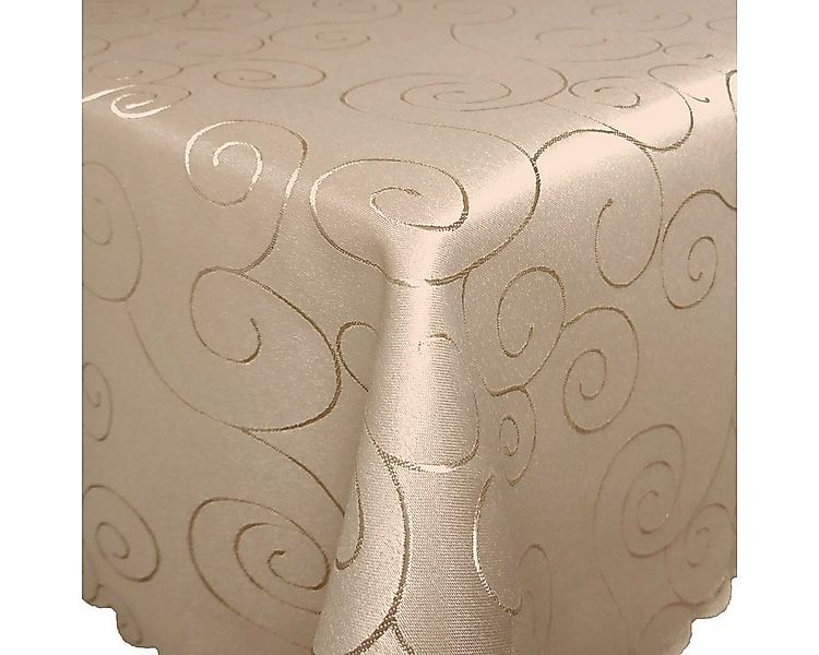 Bronze Tischdecke Ornamente ECKIG Tischdecke Seidenglanz Damast uni, bügelf günstig online kaufen