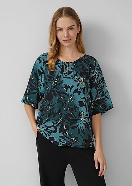 s.Oliver Kurzarmbluse Bluse Strukturierte Bluse aus günstig online kaufen