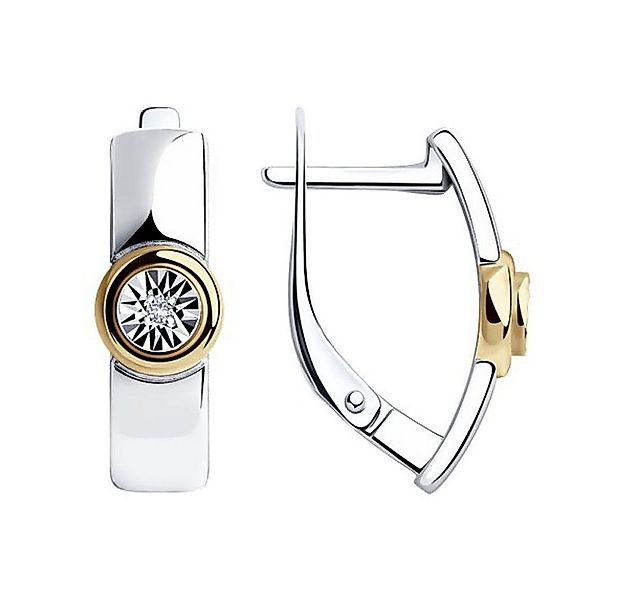 SOKOLOV Jewelry Paar Ohrhänger Ohrringe aus 925 Silber vergoldet mit Brilla günstig online kaufen
