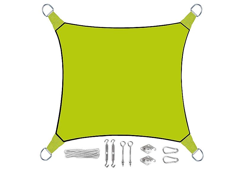 PEREL Sonnensegel, quadratisch 3,6 - 5x5m günstig online kaufen