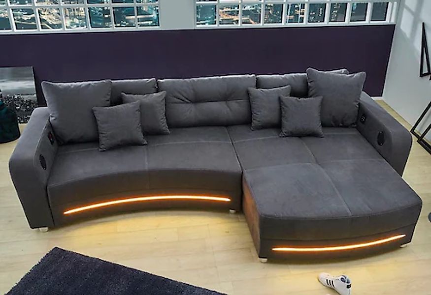 Jockenhöfer Gruppe Ecksofa Laredo, inklusive RGB-LED-Beleuchtung und Blueto günstig online kaufen