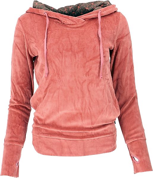 Guru-Shop Longsleeve Nicki-Kapuzenpullover, weicher Hoodie, Boho.. günstig online kaufen