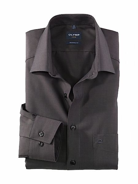 OLYMP Hemd Luxor Modern-Fit Dunkelgrau - Größe 44 günstig online kaufen