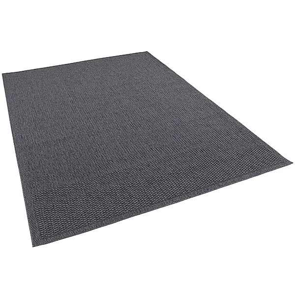 Pergamon In & Outdoor Teppich Flachgewebe Marbella Anthrazit Bordüre 80x150 günstig online kaufen
