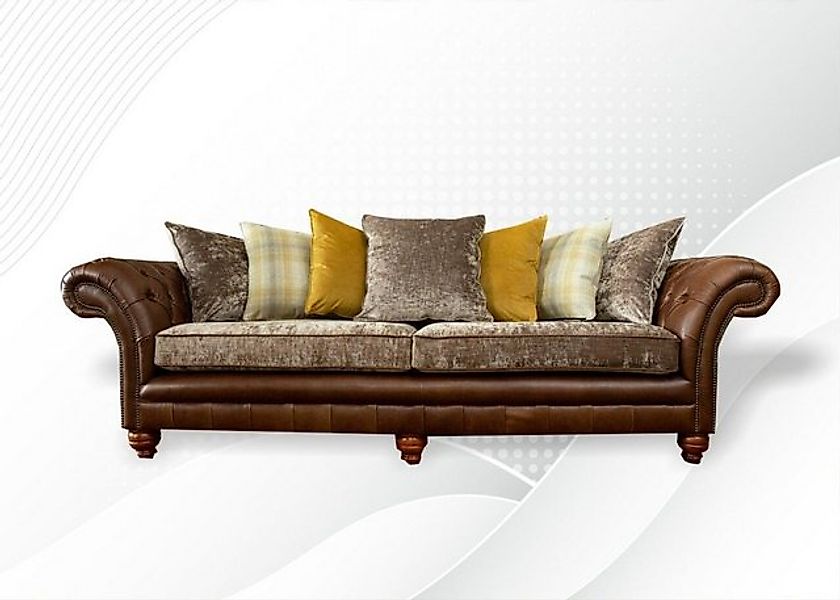 JVmoebel Chesterfield-Sofa Chesterfield Sofa hochwertig Handarbeit massiv H günstig online kaufen