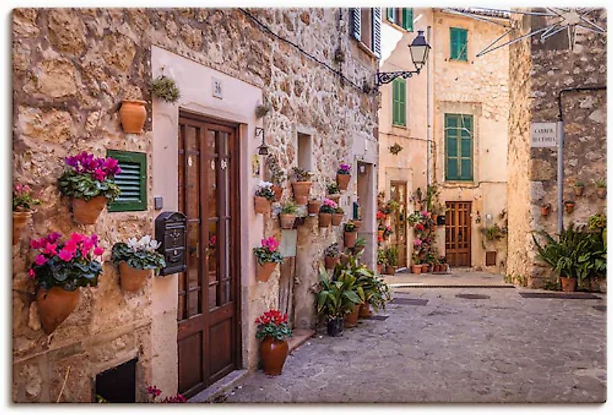 Artland Leinwandbild »Altstadtgasse in Valldemossa II« Mallorca 1 Stk. tlg. günstig online kaufen