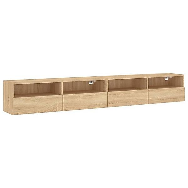 vidaXL TV-Schrank TV-Wandschränke 2 Stk Sonoma Eiche 100x30x30 cm Spanplatt günstig online kaufen