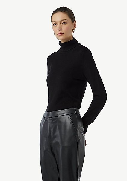 comma Longpullover Strickpullover Feinstrickpullover mit Rollkragen und Sch günstig online kaufen