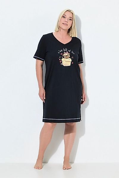 Ulla Popken Bigshirt Bigshirt Süßigkeitenmotiv Herzausschnitt Halbarm günstig online kaufen