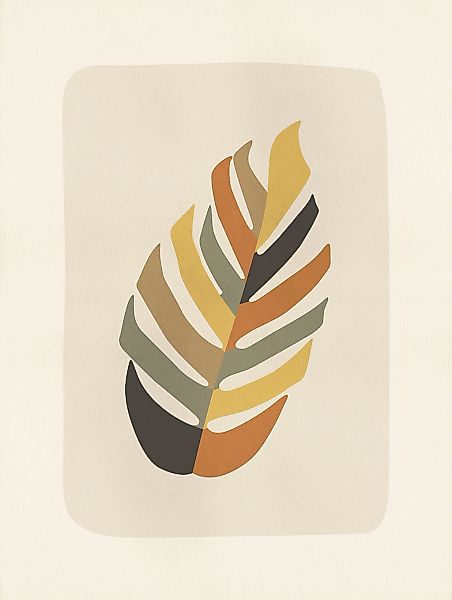 Komar Bild "Clay Leaf -" Natur 1 Stk. tlg. Wandbild zur Dekoration - ohne R günstig online kaufen