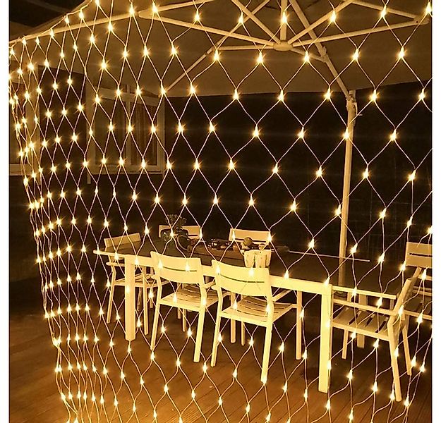 Rosnek Lichternetz 8 Beleuchtungsmodi, für Hochzeit Weihnachten Party Urlau günstig online kaufen
