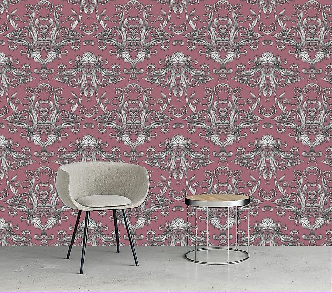 queence Vinyltapete »Daniella«, bedruckt-Barock-Antikoptik-Kunst, 90x250cm, günstig online kaufen