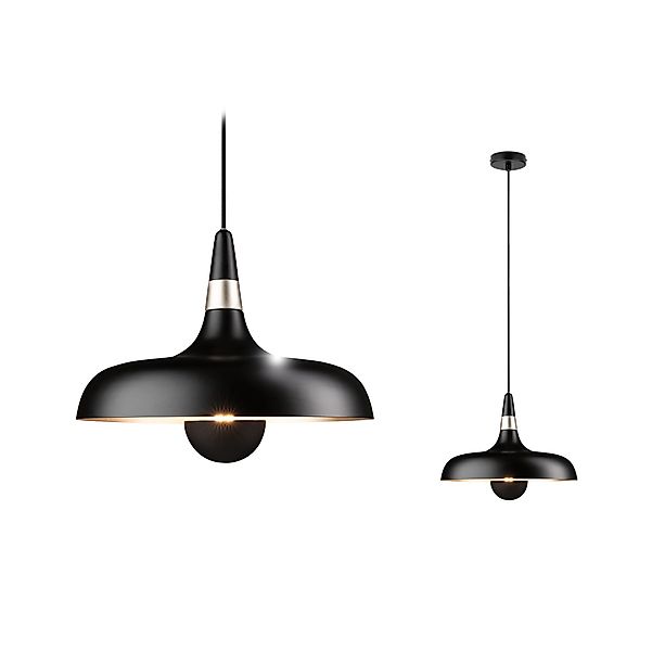 Paulmann "Pendelleuchte Juna E27 max. 20W Schwarz matt/Champagner dimmbar M günstig online kaufen