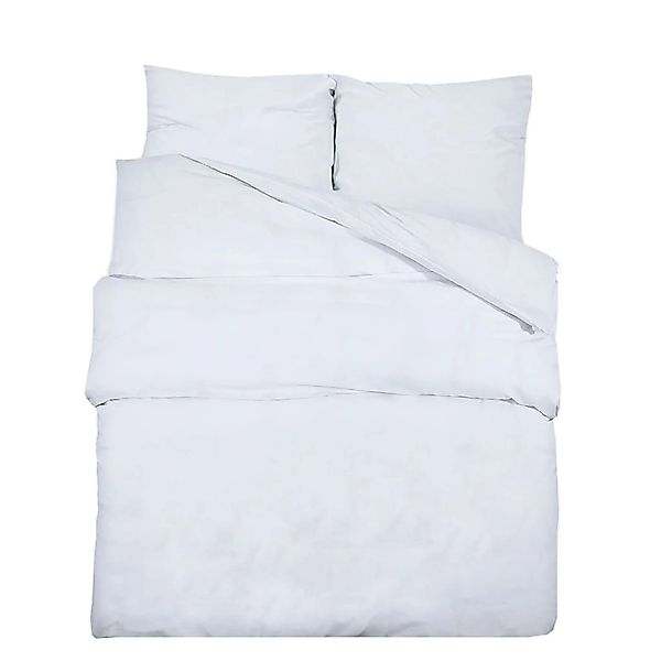 vidaXL Bettwäsche-Set Weiß 200x220 cm Baumwolle 136169 günstig online kaufen