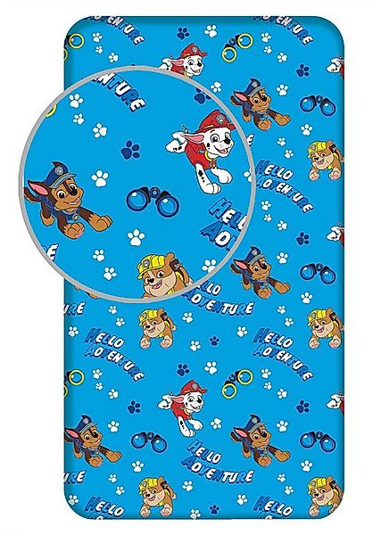 Jerry Fabrics Spannbettlaken Paw Patrol Spannbettlaken Hundemotiv Filmmotiv günstig online kaufen