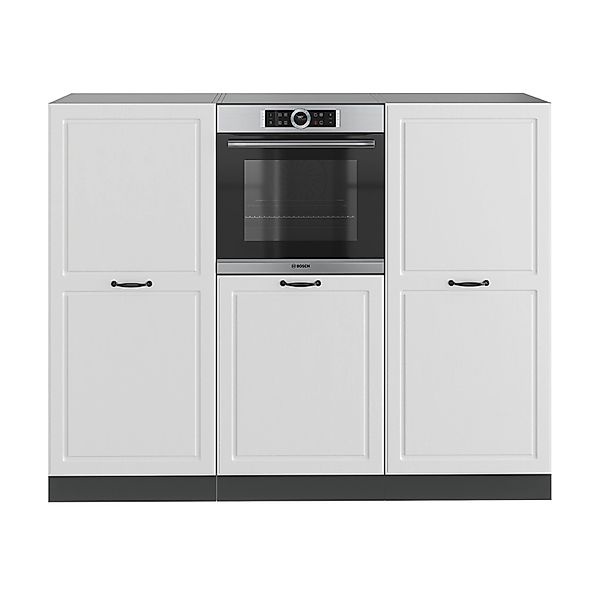 Vicco R-Line Küchenblock Weiß Landhaus/Anthrazit 180 cm ohne Arbeitsplatte günstig online kaufen