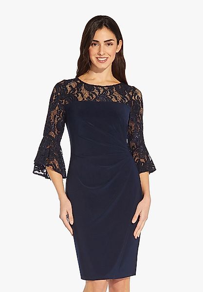 Adrianna Papell Abendkleid Bell Sleeve Jersey Drape Dress Elastisches Jerse günstig online kaufen