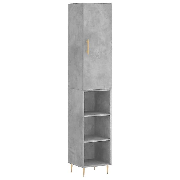 vidaXL Highboard Betongrau 34,5x34x180 cm Holzwerkstoff 3198973 günstig online kaufen