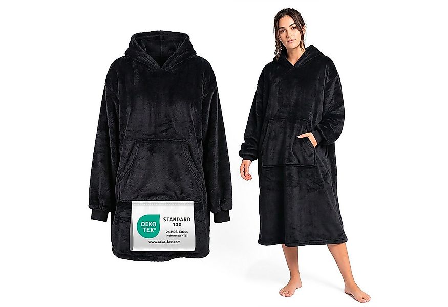 Wohndecke Hoodie Decke - Personalisierter Sherpa Deckenpullover mit Ärmeln, günstig online kaufen