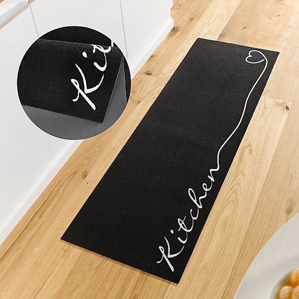 HANSE Home "Kitchen Herz" rechteckig 5 mm Höhe Läufer, Rutschfest, Küchente günstig online kaufen