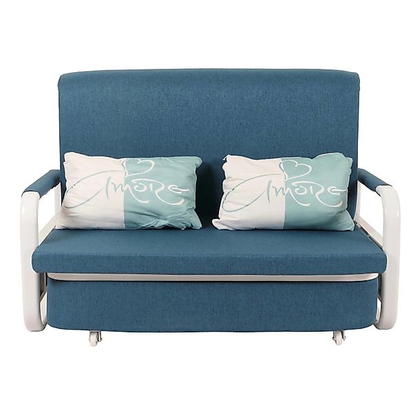 MCW Schlafsofa M83 Stoff/Textil Dunkelblau 130x185cm günstig online kaufen
