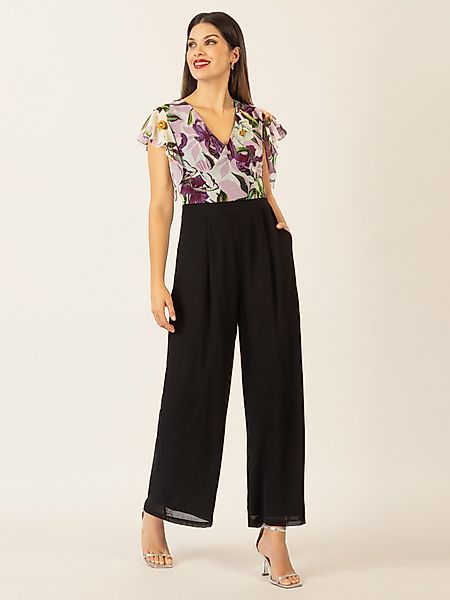 Apart Jumpsuit aus unifarbenem und bedruckten günstig online kaufen