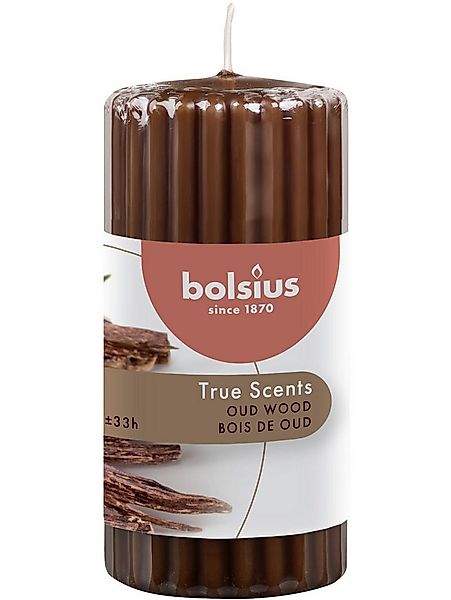Bolsius Duftkerze Bolsius Duft-Stumpenkerze geriffelt True Scents günstig online kaufen