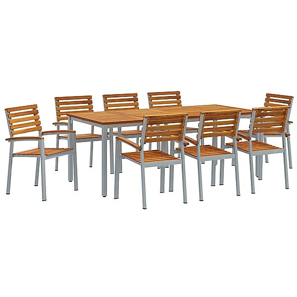 vidaXL 9-Teiliges Garten-Essset aus Massivem Akazienholz und Metall 3284412 günstig online kaufen