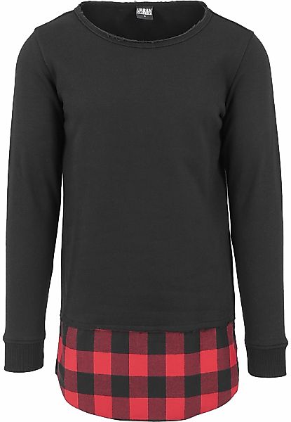 URBAN CLASSICS Sweatshirt "Urban Classics Herren Long Flanell Bottom Open E günstig online kaufen