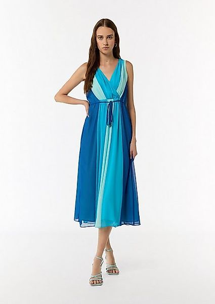 Comma Maxikleid Ärmelloses Bahnen-Kleid aus Chiffon günstig online kaufen