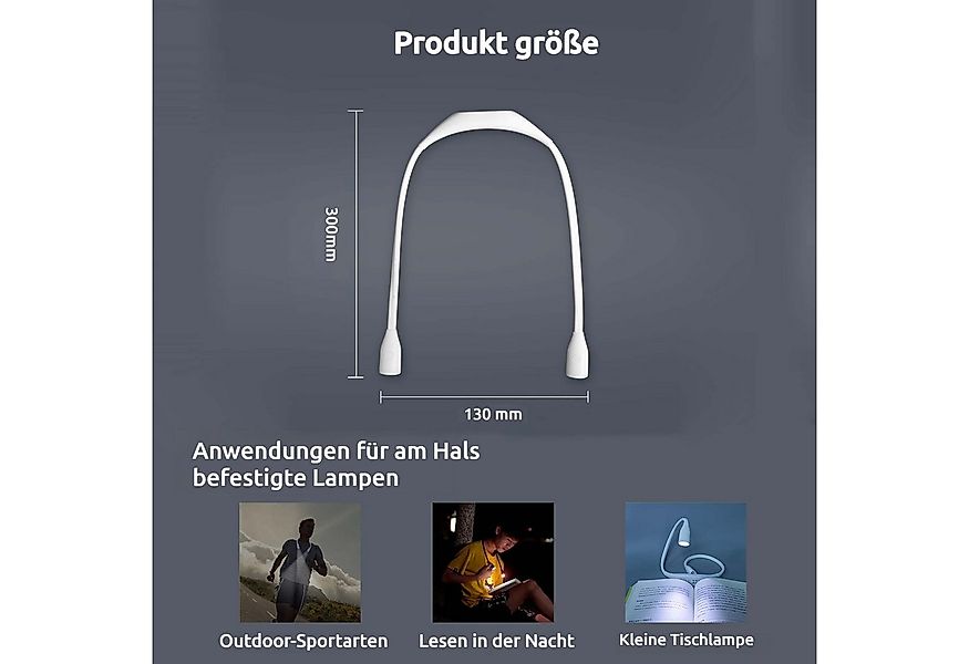 VIVIHEYDAY LED Leselampe LED Leselampe Hals, Leselampe Buch mit 3 Farben & günstig online kaufen