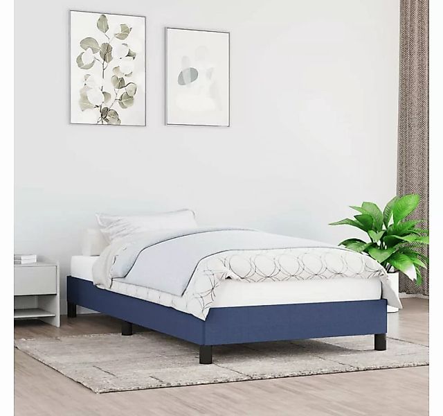 vidaXL Bett Bettgestell Blau 80x200 cm Stoff günstig online kaufen